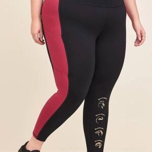 Torrid 1 (1X 14/16) Harry Potter Hogwarts Performance Active Crop Leggings EUC
